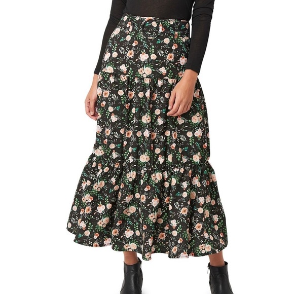 NWT NA-KD Floral Midi Skirt